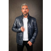 Max Original Leather Pánska kožená bunda MORRO blue (4XL 62-64) - Blue - 4XL