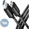 AXAGON BUMM3-AM10AB, SPEED kabel Micro-B USB USB-A, 1m, USB 3.2 GEN 1, 3A, ALU, tpe, černý