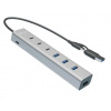 i-tec USB-C/USB-A Charging Metal HUB 7 Port (3x USB-C, 4x USB-A) CAHUBMETAL7