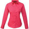 Premier Košile PR 300, popelínová, dlouhý rukáv, dámská COT390300c182c-hot pink S Růžová
