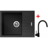 Sinks Perfecto 650 Metalblack + Vitalia, čierna, matná