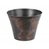 Strend Pro Garden 256979 Květináč Flower, 24,5x19,3 cm, zlatý, metalický efekt