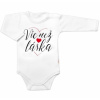 Body dlhý rukáv Víc než láska Baby Nellys biele