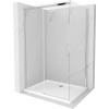 Mexen Omega, sprchovací kút s posuvnými dverami 110 (dvere) x 70 (stena) cm, 8mm číre sklo, chrómový profil + slim sprchová vanička 5cm, 825-110-070-01-00-4010