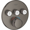 GROHE Grohtherm SmartControl termostatická batéria pod omietku, pre 3 výstupy, kartáčovaný tmavý grafit, 29121AL0