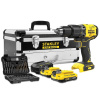Stanley SFMCD715D2F-QW FATMAX V20 Aku bezuhlíková vrtačka s příklepem, 2 x 2.0 Ah 18 V