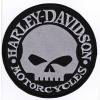 VAR nášivka HARLEY - DAVIDSON 20 cm SKULL šedá