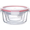 MagicHome Dóza MagicHome, sada 3 ks, sklenená, sklo, okrúhla, s vekom, 370/800/1500 ml