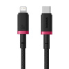 Baseus Dura USB/Lightning 2m 20W rýchlonabíjací kábel čierny červený