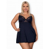 Drimera babydoll XXL - Obsessive XXL Modrá