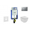 Geberit Kombifix Modul na závesné WC s tlačidlom Sigma01, matný chróm + Ideal Standard Tesi - WC a doska, Aquablade, SoftClose 110.302.00.5 NU3
