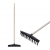 Hrable záhradne Strend Pro Premium S892, 325x115 mm, 12 zubé, obojstranné, drevená násada