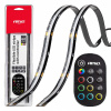LED pásiky COB do auta s diaľkovým ovládaním viacfarebný RGB 2x30cm 12V AMiO-04579