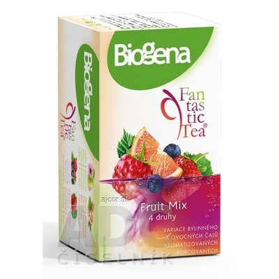 BIOGENA CB spol. s r.o. Biogena Fantastic Tea Fruit Mix 4 druhy po 5 vrecúšok, 1x20 ks