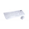 C-TECH klávesnica a myš WLKMC-01, USB, biela, bezdrôtová, CZ+SK WLKMC-01W
