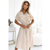 Košeľové šaty - béžové (ZN. NUMOCO záruka kvality. Originálne, trendy, sexi, štýlové, pohodlné.... oblečenie na každú príležitosť.)