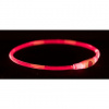Flash light ring USB, blikací obojok, červená (RP 2,10 Kč) S-M: 40 cm/ ø 8 mm