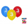 Wiky Balónik nafukovací 30cm - sada 5ks, s číslom 3 WKW009915