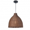 ACA DECOR Závesné svietidlo OIA max. 40W/E27/230V/IP20, tmavé drevo, priemer 34 cm