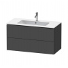 Duravit L-Cube Umývadlová skrinka, 55x102x48 cm, 2 zásuvky, grafit mat LC624204949