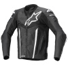 bunda FUSION ALPINESTARS čierna/biela/metalická sivá Veľkosť: 56, Veľkost: 56