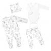 Dojčenská súprava do pôrodnice Nicol Baby Animals biela - 62 (3-6m)