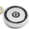 Neodymový magnetický úchyt, kruhový Ø 60 mm, vnútorný závit M8, sila 92 kg