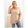 Kesi Dámske tričko Plus Size s lodičkovým výstrihom fango