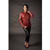 Max Original Leather Dámska kožená bunda 1176 blood red (2XL 54-56) - Blood red - 2XL