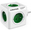 Cubenest Powercube Original, 5× zásuvka, bílá/zelená, dětská pojistka, uzemnění, max. 16A/250V~3680W/50-60Hz PC120GN