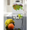 SKLENENÁ NÁDOBA S KOHÚTIKOM, STOJAN NA VODU A LIMONÁDU 4 L