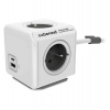 Cubenest Powercube Extended USB PD 20W, A+C, 4× zásuvka, 3m, bílá/šedá, dětská pojistka, uzemnění, dok, 10A/250V (PC520GY)