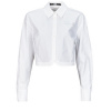 Karl Lagerfeld Košele a blúzky crop poplin shirt Biela
