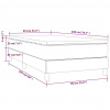 vidaXL Posteľný rám boxspring s matracom čierny 90x200 cm látka - Čierna - 20091-161647