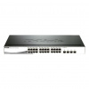 D-Link DGS-1210-24P sieťový prepínač Riadený L2 Gigabit Ethernet (10/100/1000) Podpora napájania cez Ethernet (PoE) Čierna (DGS-1210-24P)