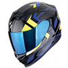 SCORPION prilba na motocykel EXO-520 EVO AIR SENSUS (čierna/modrá/žltá fluo), L