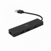 SBOX H-504, 4x USB 3.0 HUB, čierny