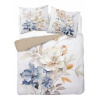 Posteľná Bielizeň 3D mikrovlákno 220x200 Biela Jemná s kvetmi