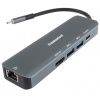 PremiumCord USB-C na HDMI, 2x USB3.2, PD 100W, RJ45 KU31DOCK19