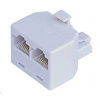Rozdvojka RJ45, 1x8p8c/2x8p8c - telefonní ROZDV8/8
