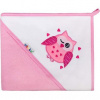 AKUKU Detská osuška 80x80 ružová so sovou
