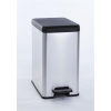 Odpadkový kôš, pedálový, 25 l, CURVER Slim Bin, čierno strieborná