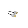 PremiumCord Slim HDMI High Speed Ethernet kabel, zlacené konektory, 1m kphdmes1