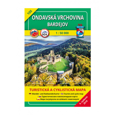 Turistická a cyklistická mapa Ondavská vrchovina Bardejov 105