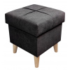 Well Done Čalúnený taburet s úložným priestorom Dream 1 farba čierna