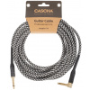 CASCHA Professional Line Guitar Cable, Angled, Tweed Black, 6 m