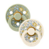 Bibs cumlíky kaučuk Colour 2 ks 0-6 mesiacov Liberty Ivory-sage