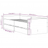vidaXL Rám postele so zásuvkami dymový dub 90x200 cm - Hnedá - 190644-124507