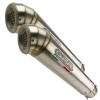 GPR Dvojitá koncovka výfuku Slip - on GPR POWERCONE EVO HU.26.CAT.PCEV Brushed Stainless steel including removable db killers, link pipes and catalysts