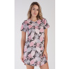 Vienetta Dámska nočná košeľa s krátkym rukávom Eva: lososová L